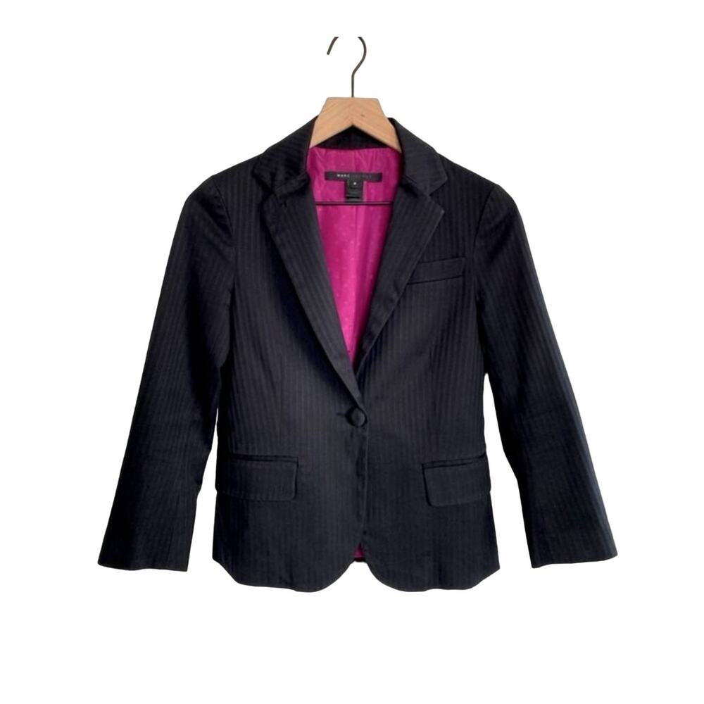 Marc Jacobs Black Pinstripe Blazer Size 2